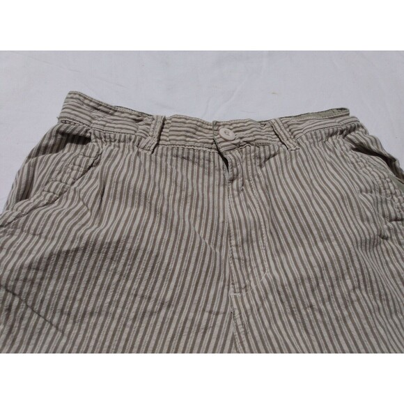 Alpine Design Men  Shorts Size 30 Cotton 5 Pockets Green Pin Striped - Picture 2 of 6